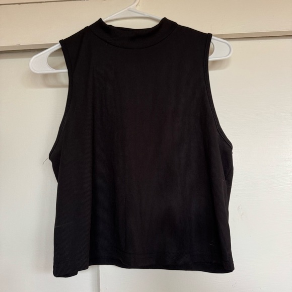 4 Piece Sleeveless Neutral Mock Turtle Neck Crop Tops - Picture 4 of 4